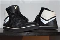 Damier Graphite Louis Vuitton High-Top Sneakers, size 10