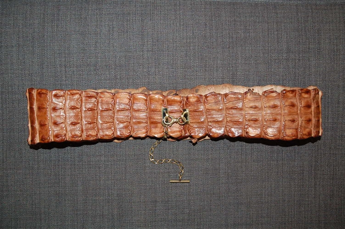 Burnished Brown Alexander McQueen Belt, size S