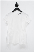 Bright White Theory Short-Sleeved Top, size S