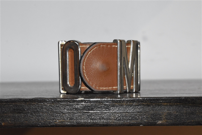 Brown Leather Moschino Bracelet, size O/S