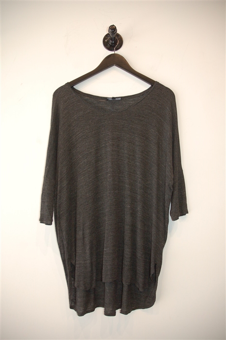 Dark Ash Eileen Fisher Short-Sleeved Top, size S