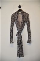Black & Off-White Diane von Furstenberg Wrap Dress, size 6