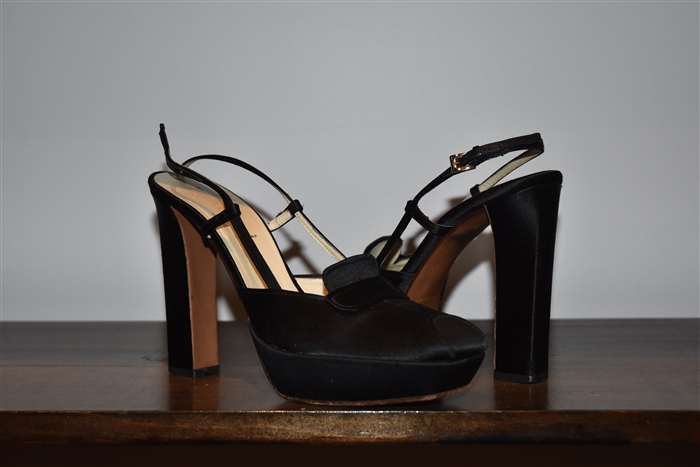 Black Satin Prada Pumps, size 7.5