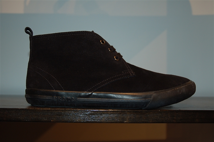Black Suede Prada Chukkas, size 7