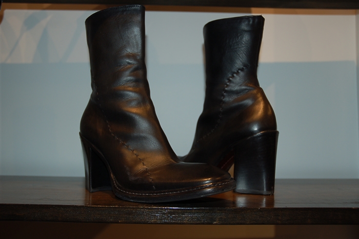 Black Leather Costume National Boots, size 6.5
