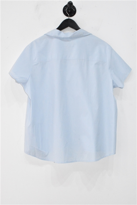 Blue Stripe A.P.C. Short-Sleeved Shirt, size 10