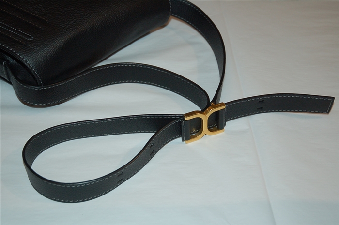 Black Leather Chloe Cross-Body, size M