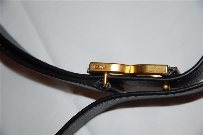 Black Leather Chloe Cross-Body, size M
