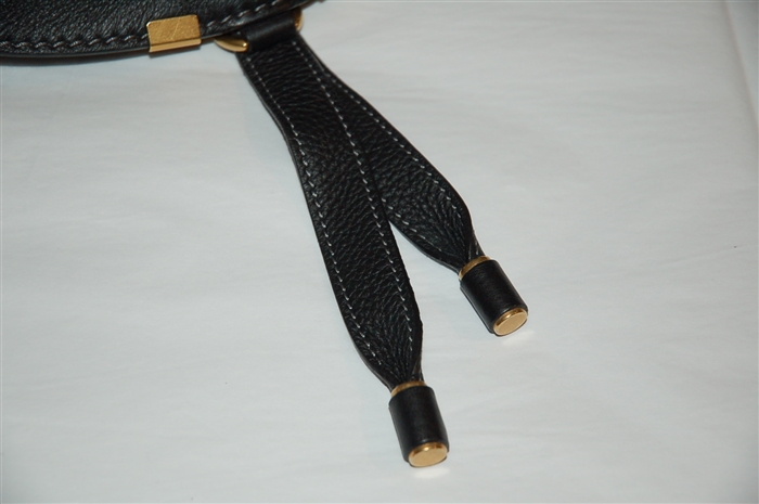 Black Leather Chloe Cross-Body, size M