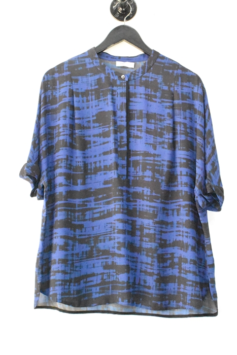 Blue & Black Vince Short-Sleeved Top, size M