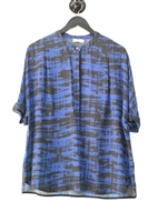 Blue & Black Vince Short-Sleeved Top, size M