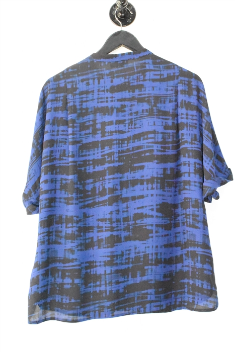 Blue & Black Vince Short-Sleeved Top, size M