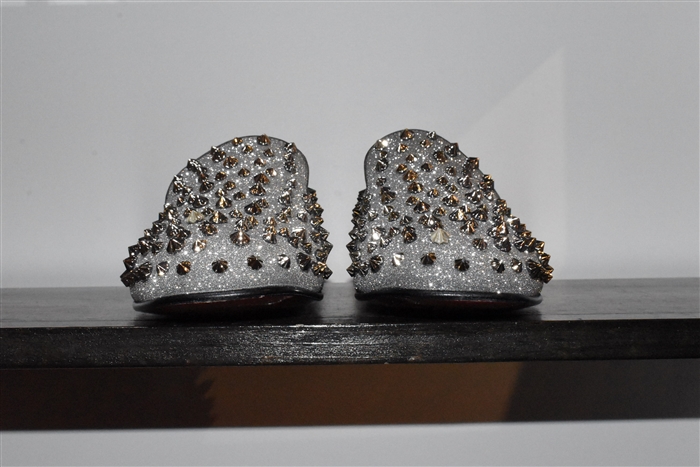 Metallic Silver Christian Louboutin Loafer, size 12