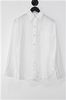 Bright White Vince Button Shirt, size S