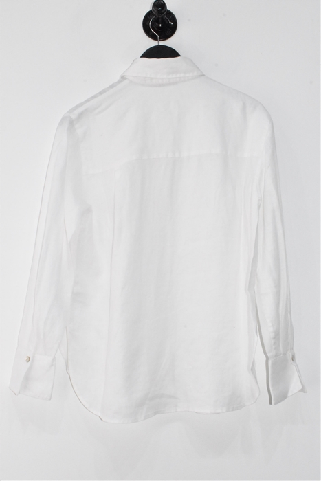 Bright White Vince Button Shirt, size S