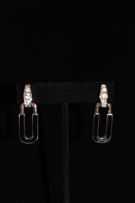 Rhodium Nina Ricci - Vintage Earrings, size O/S