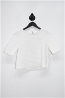 Soft White Theory Cropped Top, size S