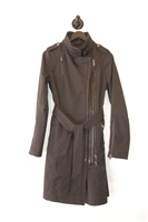 Basic Black Mackage Trench Coat, size M