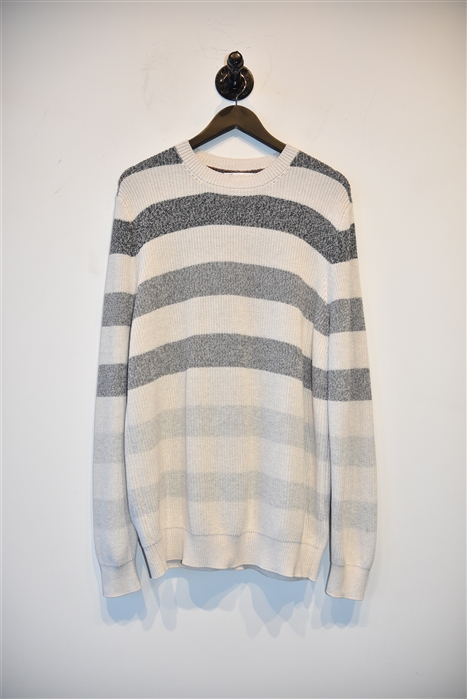 Gray Stripe Brunello Cucinelli Pullover, size 2XL