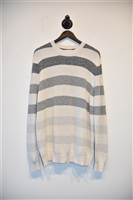 Gray Stripe Brunello Cucinelli Pullover, size 2XL