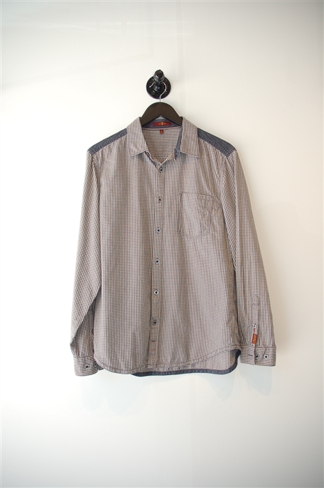 Cloudy Gray 7 For All Mankind Button Shirt, size M