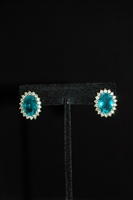 Turquoise Nina Ricci Earrings, size O/S