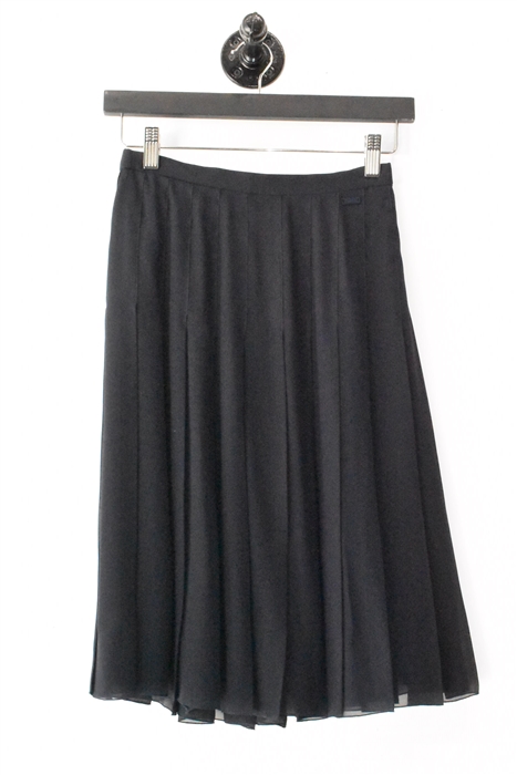 French Navy Chanel Pleated Skirt, size 4