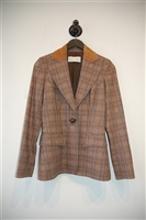 Brown Plaid Valentino Pant Suit, size 2