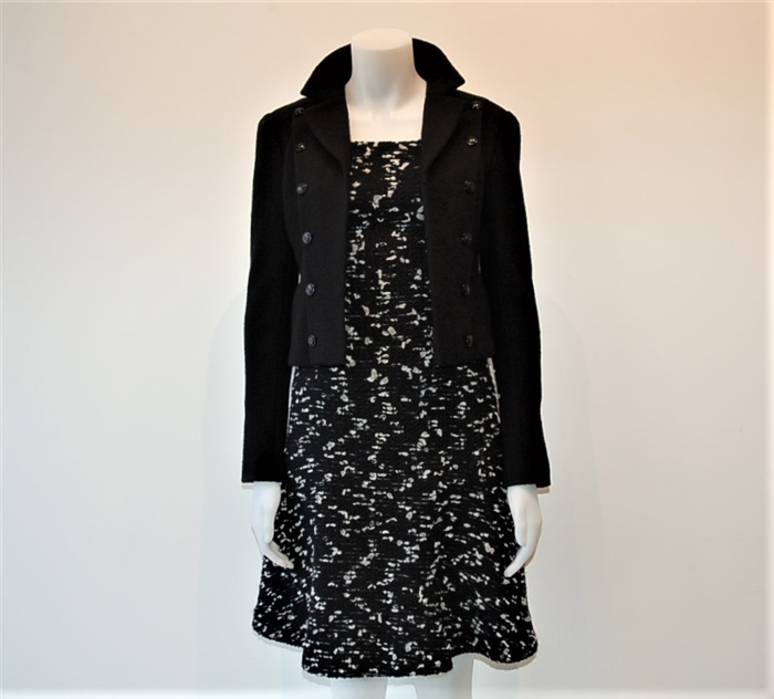 Basic Black Chanel Suit Jacket, size 4