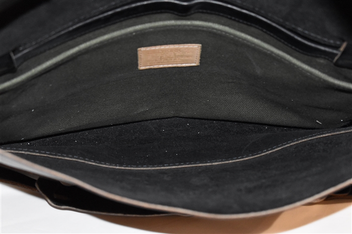 Black Leather Billykirk Messenger, size L