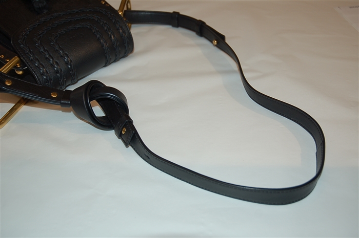 Black Leather Chloe Cross-Body, size S
