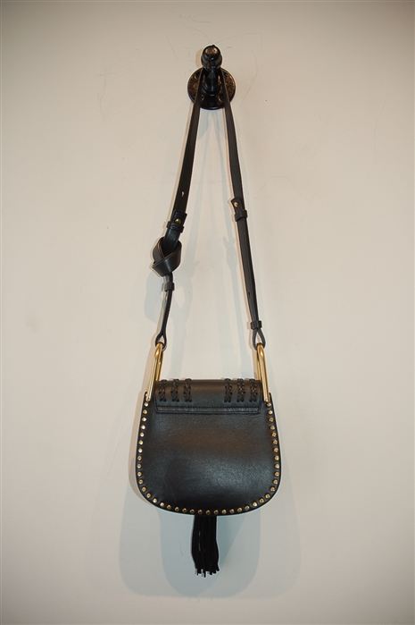 Black Leather Chloe Cross-Body, size S