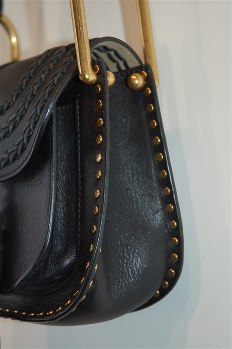Black Leather Chloe Cross-Body, size S