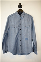 Denim Blue Louis Vuitton Button Shirt, size M