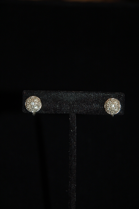 Rhodium Nina Ricci Earrings, size O/S