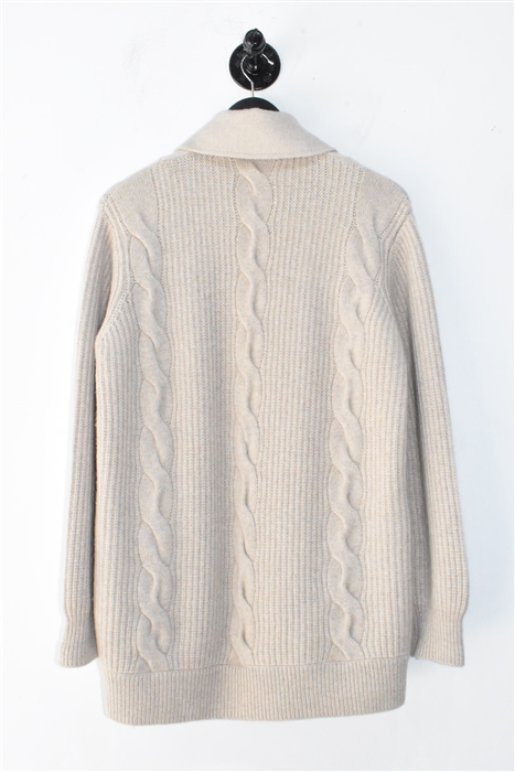 Sandy Beige Max Mara Sweater Jacket, size M
