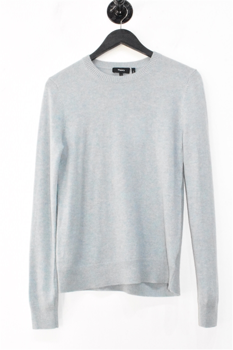 Teal Melange Theory Cashmere Sweater, size S