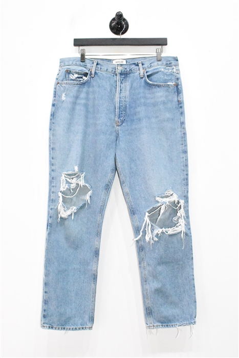 Faded Denim Agolde Slim-leg Jean, size 32