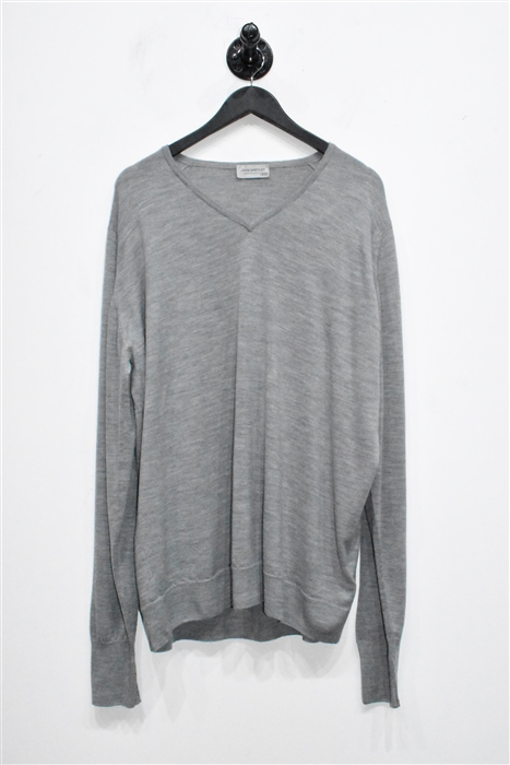 Heather Gray John Smedley Pullover, size XL
