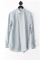 Brown Stripe Brioni Button Shirt, size M