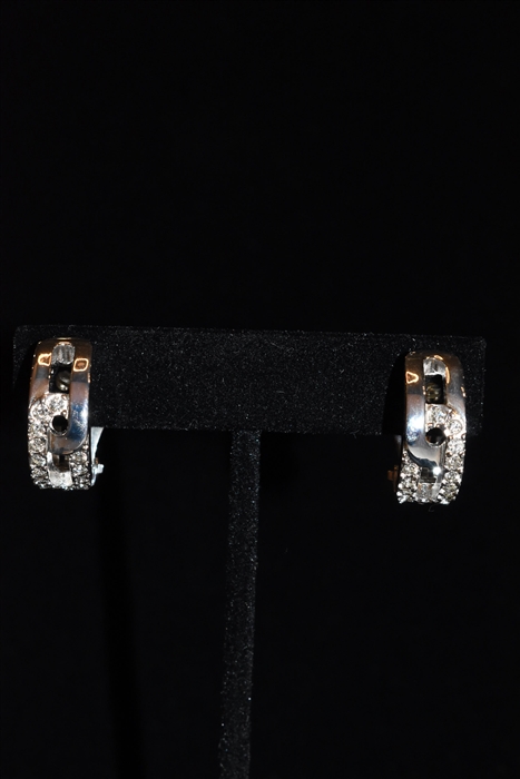 Rhodium Nina Ricci - Vintage Earrings, size O/S