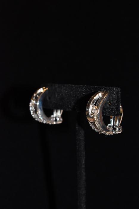 Rhodium Nina Ricci - Vintage Earrings, size O/S