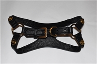 Black Leather Versace Pet Harness, size S