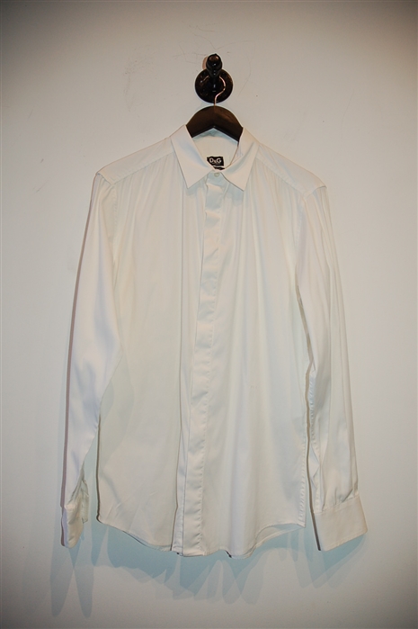 Bright White D&G - Dolce & Gabbana Button Shirt, size M