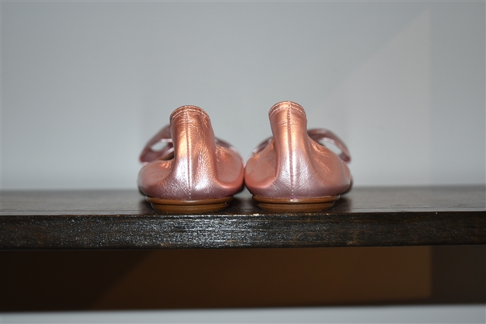 Metallic Pink Valentino Ballet Flats, size 8