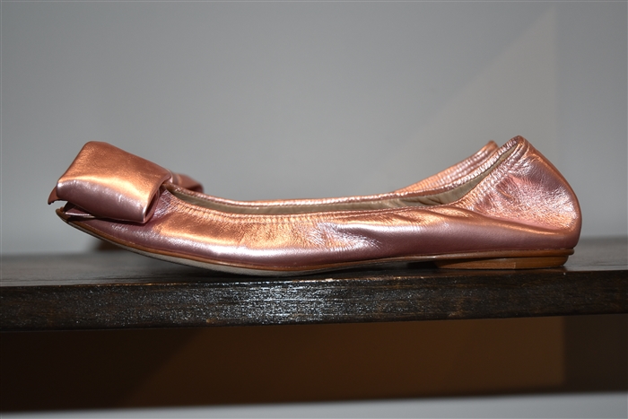 Metallic Pink Valentino Ballet Flats, size 8