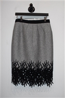 Gray & Black Aquilano Rimondi Pencil Skirt, size 8