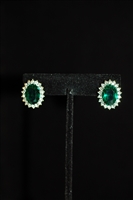 Emerald Nina Ricci Earrings, size O/S