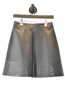 Black Leather Proenza Schouler A-Line Skirt, size 4