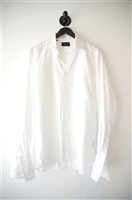 Bright White Duchamp Button Shirt, size L
